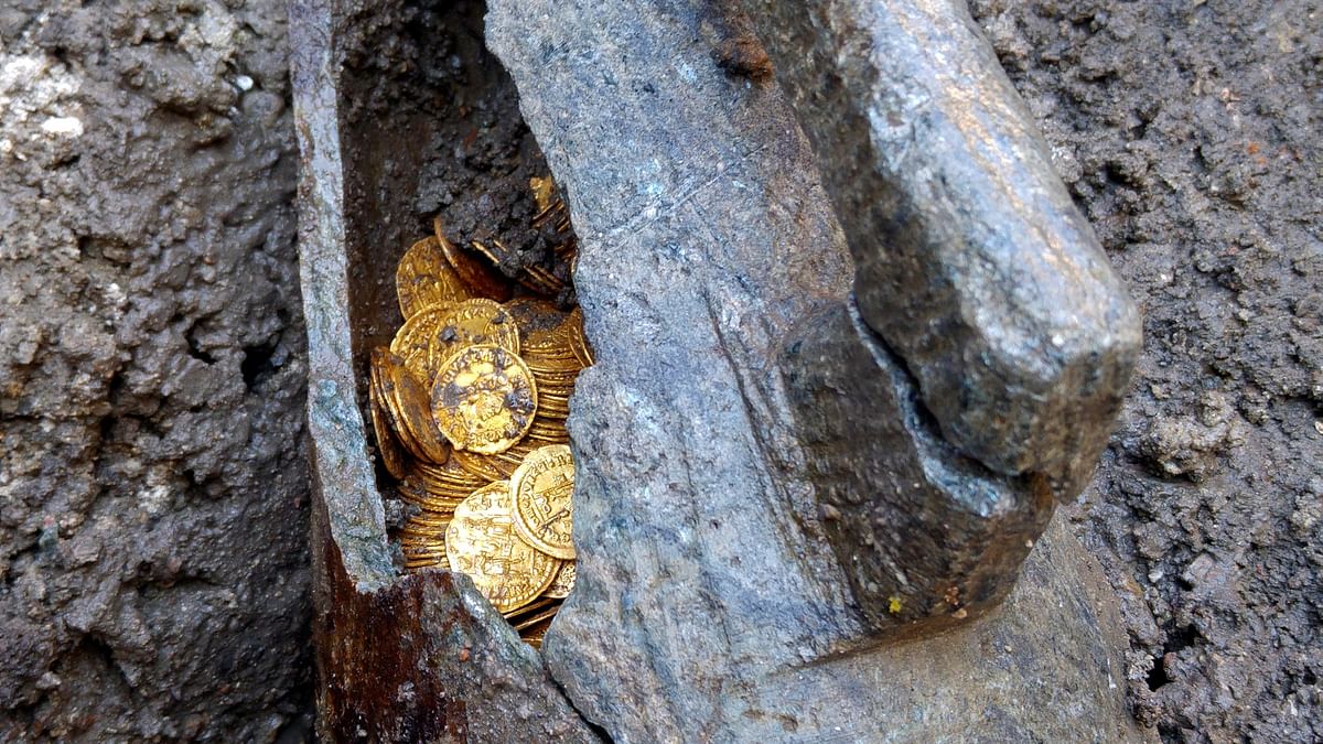 Gold coins found during excavation in UP's Jaunpur
