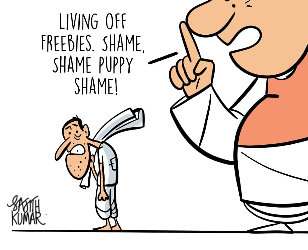 DH Toon | No schemes, only 'freebies' for the poor