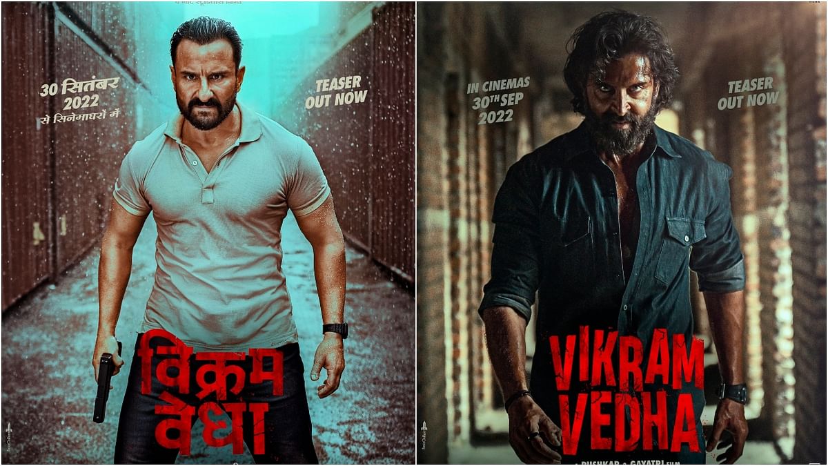 Saif Ali Khan, Hrithik Roshan lock horns in 'Vikram Vedha' teaser