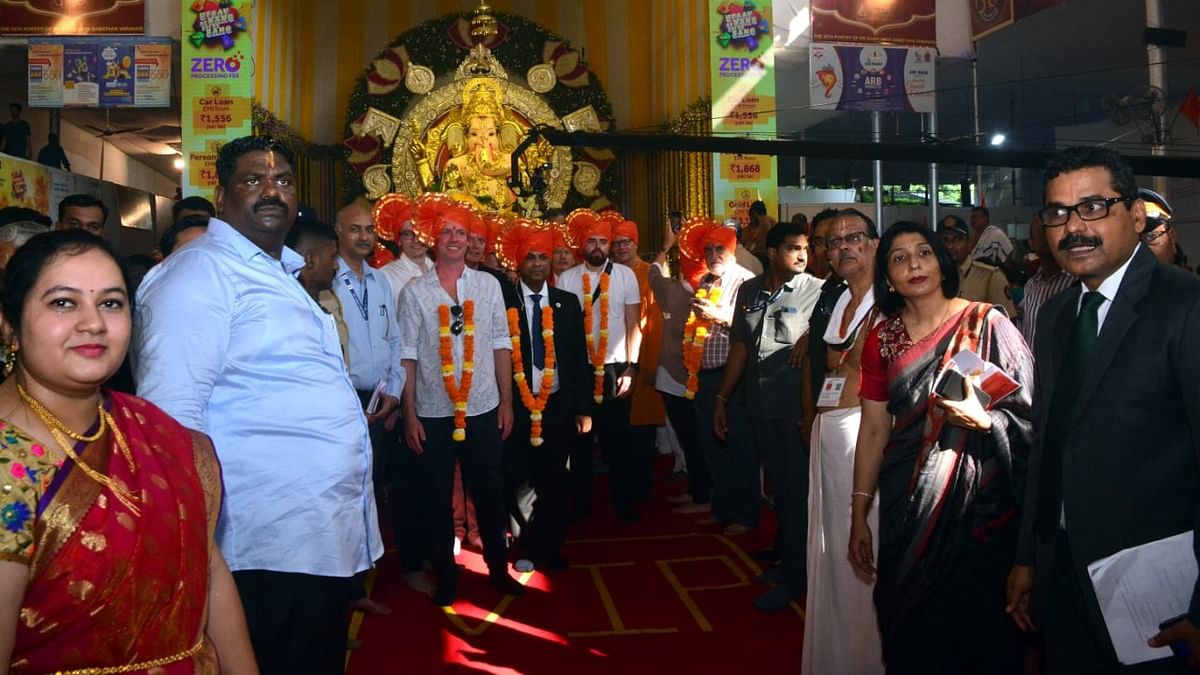 Foreign diplomats take darshan of Lord Ganesh in Mumbai