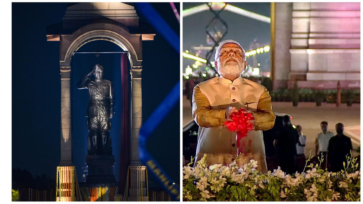 PM Modi unveils 28-ft tall statue of Netaji Subhas Chandra Bose at India Gate
