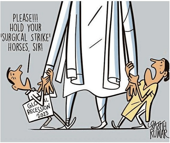 DH Toon | Global recession: 'Hold surgical strike horses'