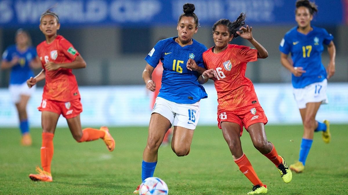 Hosts India bow out of FIFA U-17 Women's World Cup after losing to Brazil