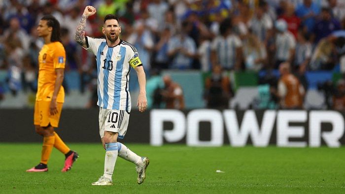 Maradona is watching us from above and pushing us, says Messi