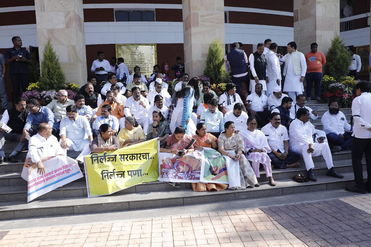 MVA boycott Assembly proceedings to protest suspension of NCP leader, raise slogans against Bommai