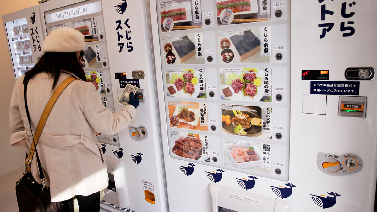 Japan launches whale meat vending machines to promote sales