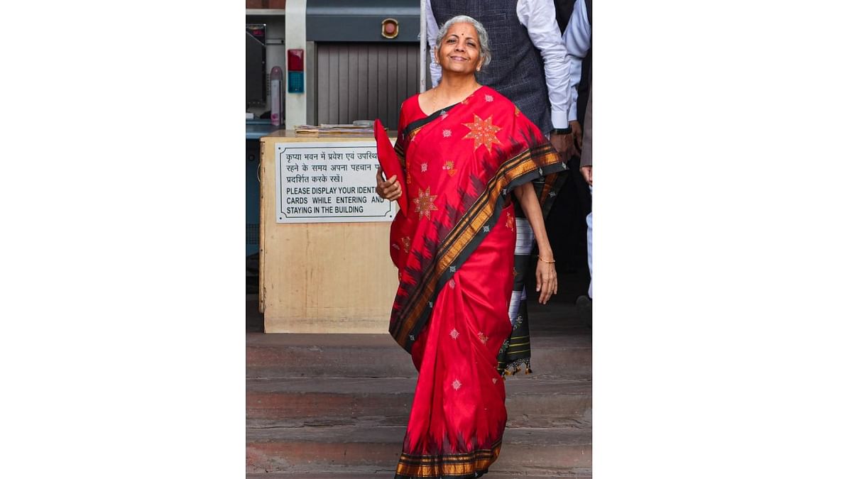Budget 2023: Nirmala Sitharaman dons Karnataka's Ilkal saree with kasuti design