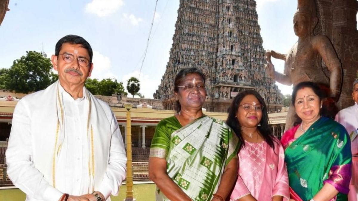 President Murmu visits Meenakshi Sundareswarar temple in first Tamil Nadu visit