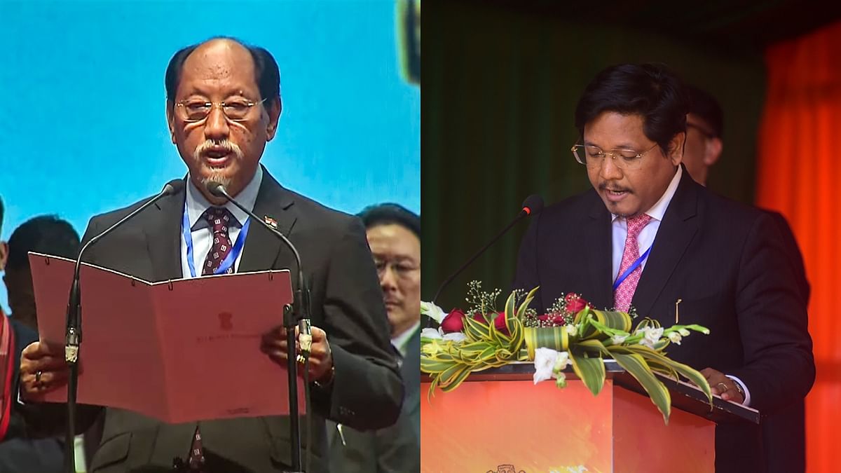 Rio, Sangma sworn in as CMs again in Nagaland, Meghalaya, two deputy CMs in both states
