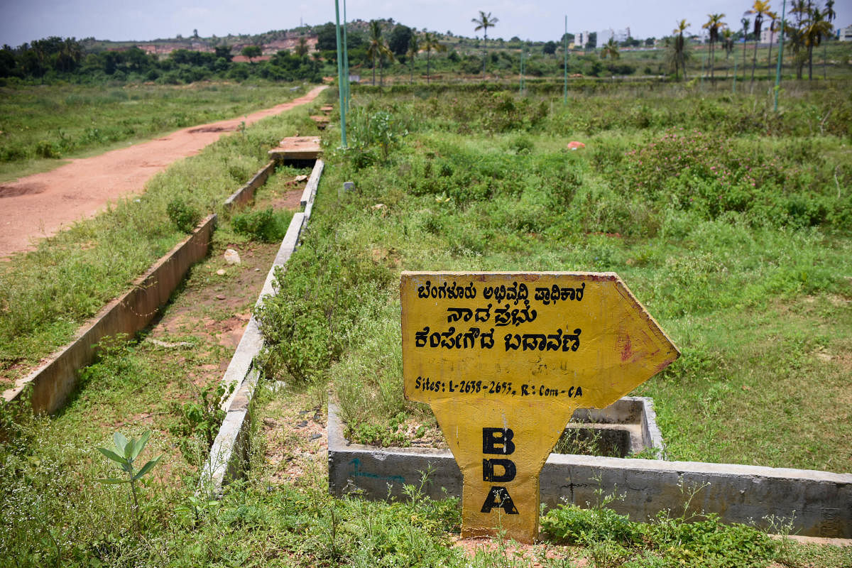 A view of the Nadaprabhu Kempegowda Layout in the city. DH PHOTO/PUSHKAR V