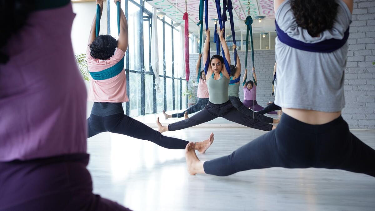 Fitness enthusiasts turn to aerial silk