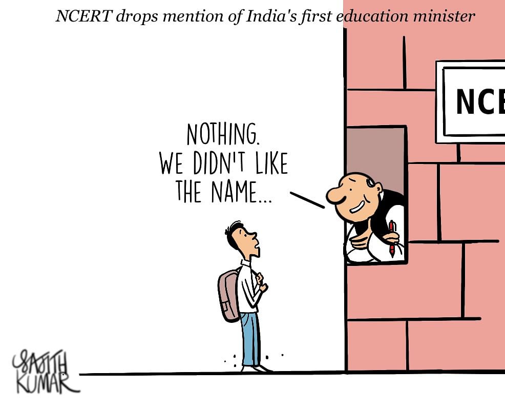 DH Toon: Maulana Azad reference omitted in NCERT textbook