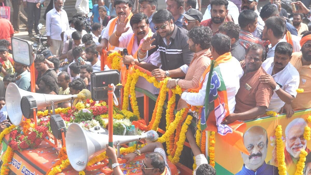 Now, Darshan hits the road for BJP candidates
