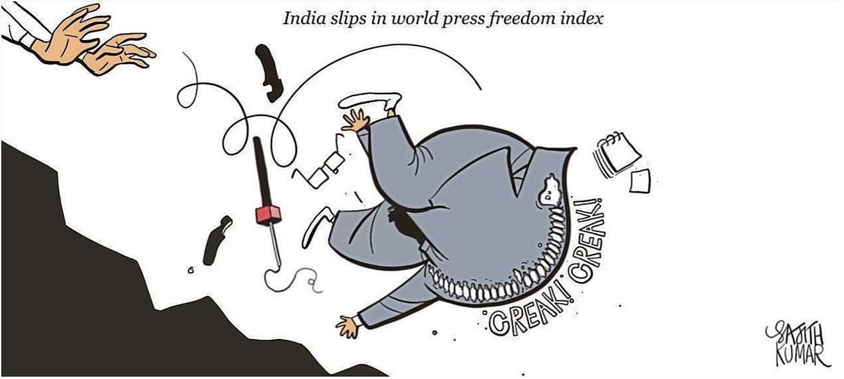 DH Toon | India slips in World Press Freedom Index