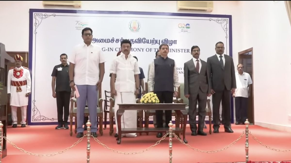 Tamil Nadu CM Stalin inducts T R Baalu’s son T R B Rajaa into Cabinet