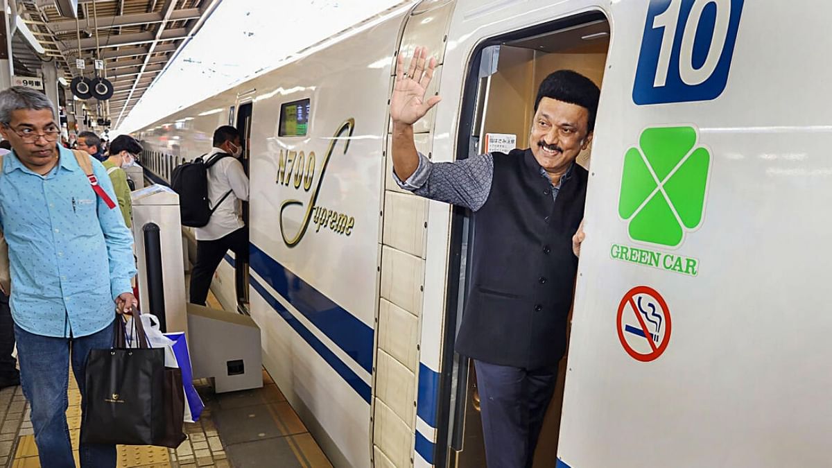 Tamil Nadu CM Stalin travels in Bullet train in Japan; bats for 'equivalent' service in India