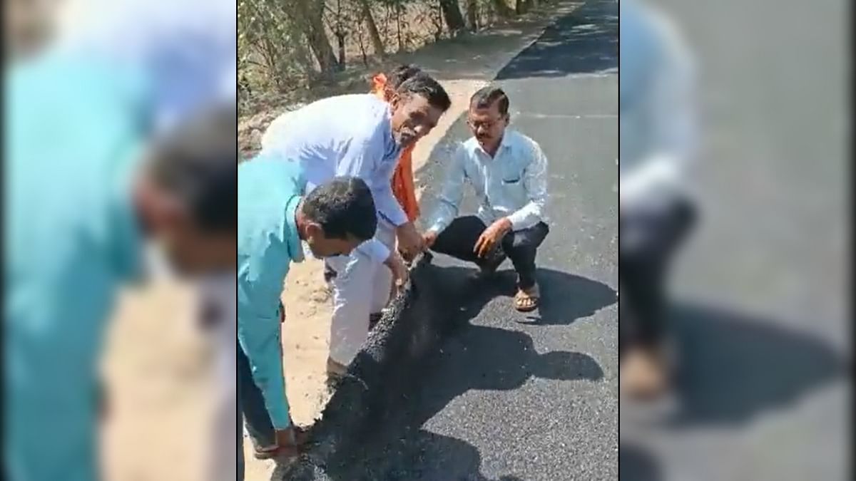 Maharashtra villagers 'lift up' new road built under PM Gram Sadak Yojana