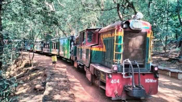 The thrills of travelling on a toy train