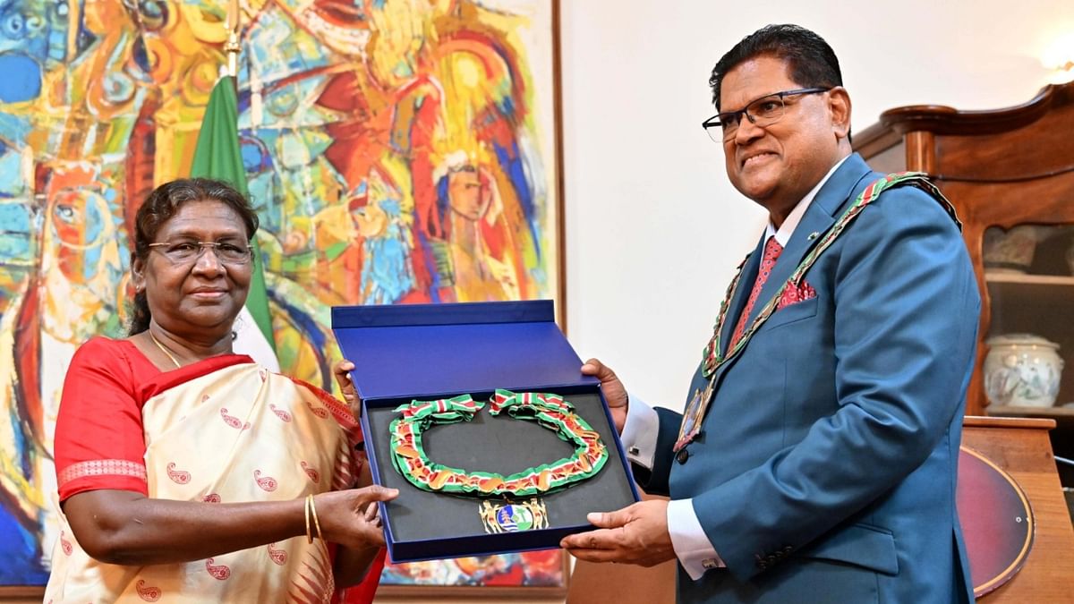 President Droupadi Murmu receives Suriname's highest civilian honour