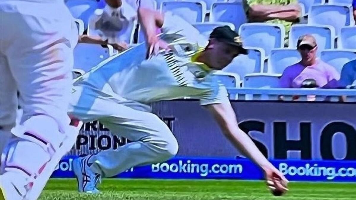 Was it caught cleanly or not? Cameron Green under fire for acrobatic catch