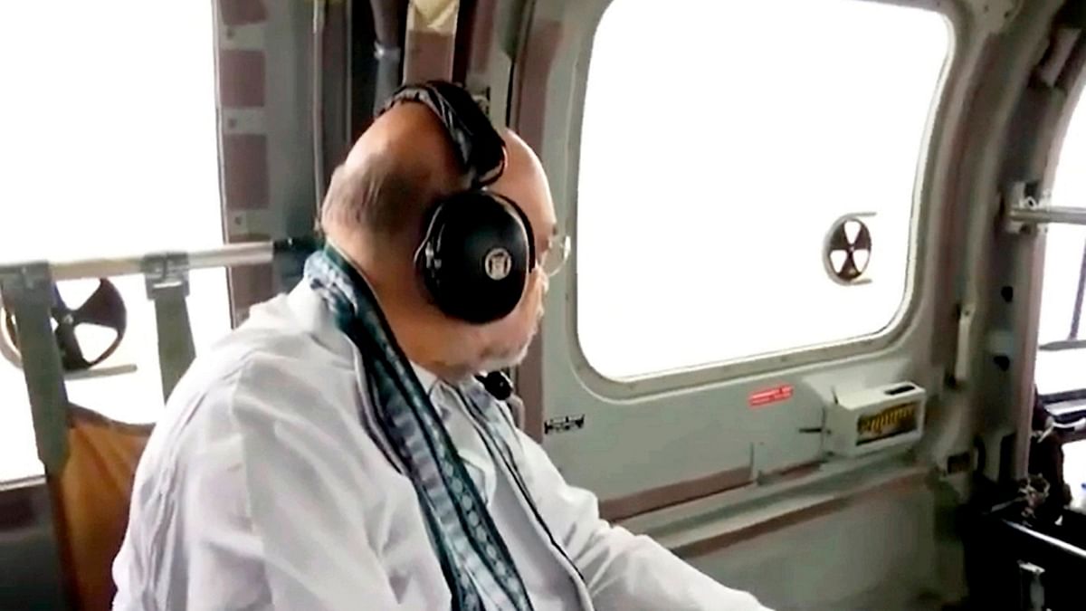 Amit Shah conducts aerial survey of cyclone Biparjoy-hit areas in Gujarat's Kutch, hails 'achievement'