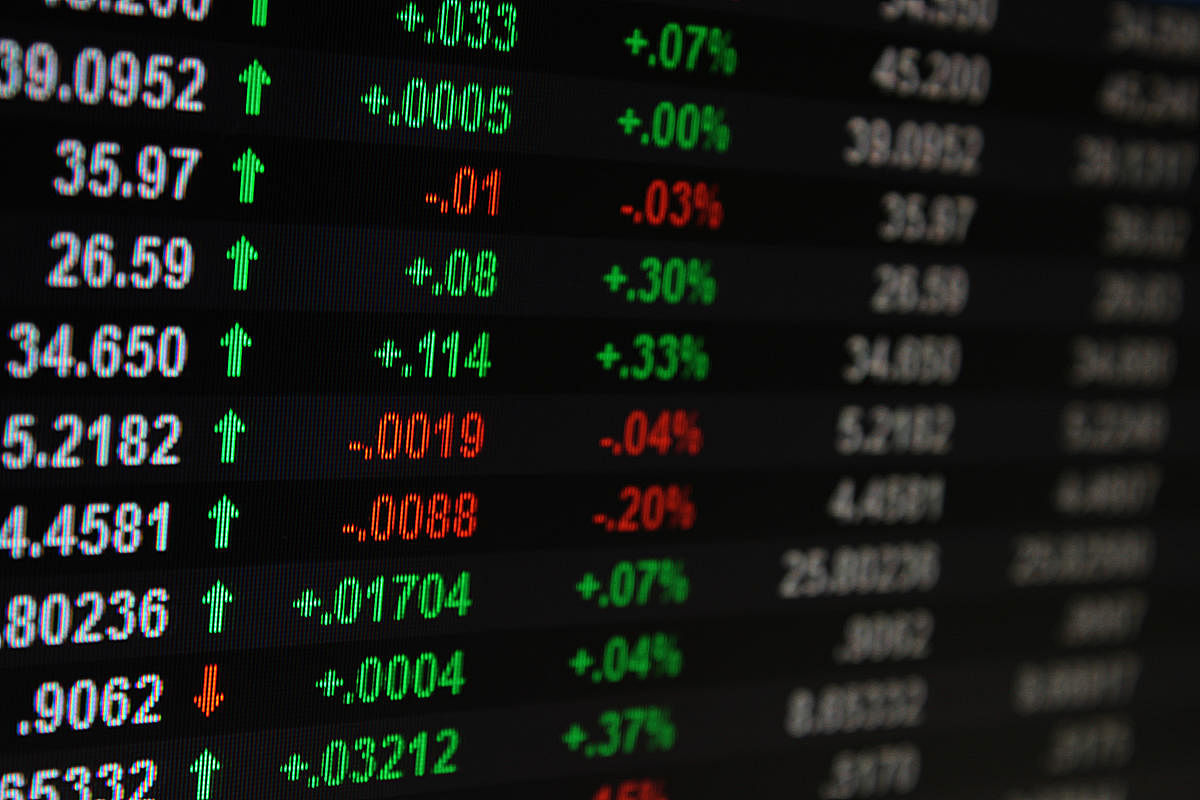 Money or currency exchange rate on board, display or monitor - selective focusMoney or currency exchange rate on board, display or monitor