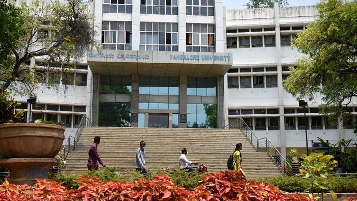 Bengaluru University students protest demanding better facilities  
