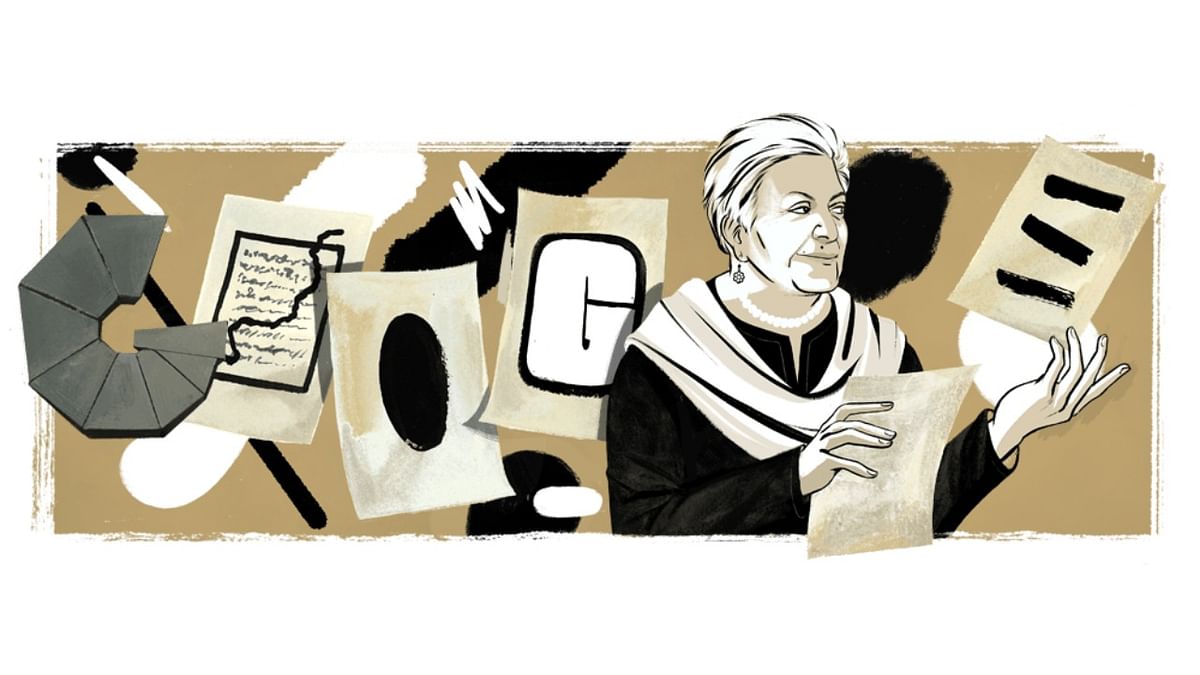 Google doodle celebrates Indian-American artist Zarina Hashmi's 86th birthday