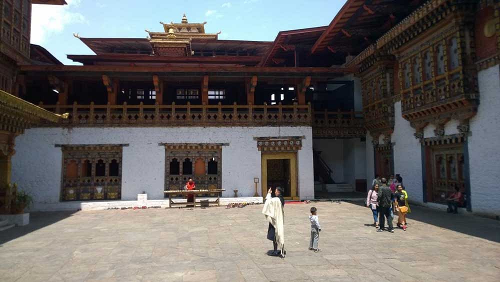 The courtyard at Punakha Dzong