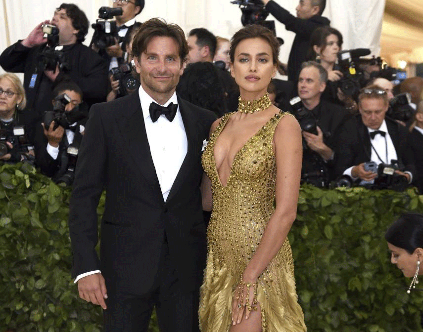 Bradley Cooper, left, and Irina Shayk attend The Metropolitan Museum of Art's Costume Institute benefit gala celebrating the opening of the Heavenly Bodies: Fashion and the Catholic Imagination exhibition on Monday, May 7, 2018, in New York. AP/PTI photo
