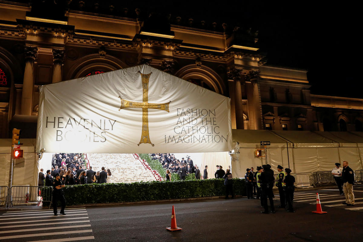 The arrivals area for the Metropolitan Museum of Art Costume Institute Gala (Met Gala) to celebrate the opening of