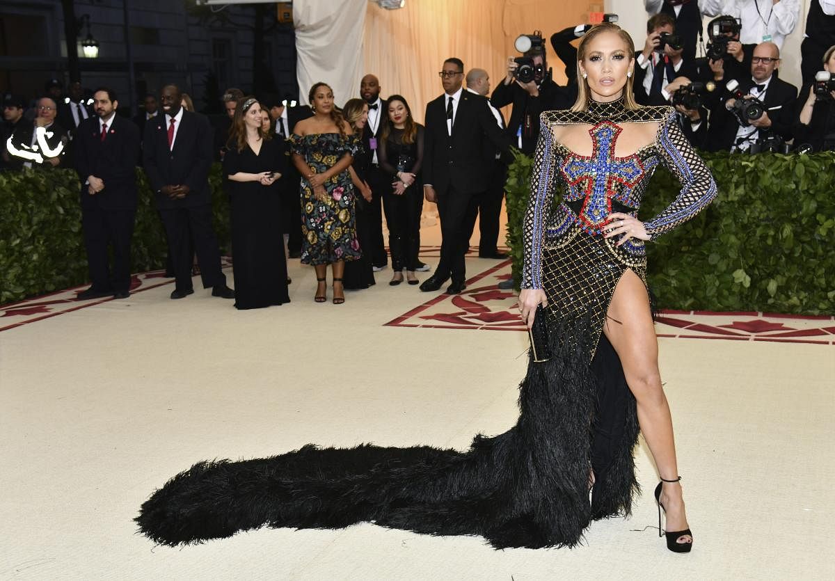 Jennifer Lopez attends The Metropolitan Museum of Art's Costume Institute benefit gala celebrating the opening of the Heavenly Bodies: Fashion and the Catholic Imagination exhibition on Monday, May 7, 2018, in New York. AP/PTI