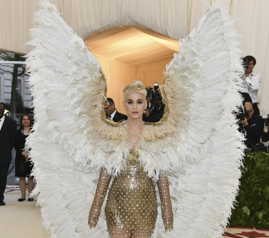 Katy Perry attends The Metropolitan Museum of Art's Costume Institute benefit gala celebrating the opening of the Heavenly Bodies: Fashion and the Catholic Imagination exhibition on Monday, May 7, 2018, in New York. AP/PTI photo
