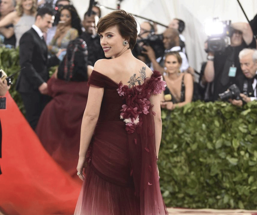 Scarlett Johansson attends The Metropolitan Museum of Art's Costume Institute benefit gala celebrating the opening of the Heavenly Bodies: Fashion and the Catholic Imagination exhibition on Monday, May 7, 2018, in New York. AP/PTI photo