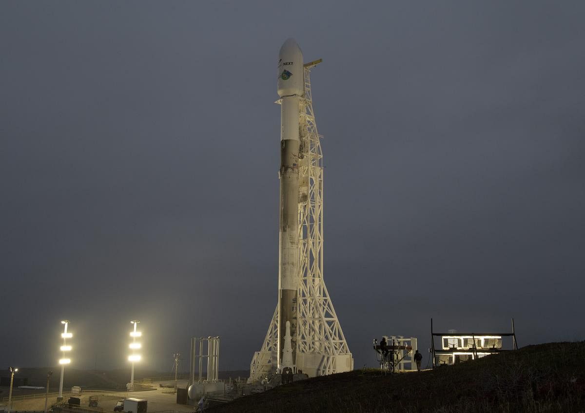 In this photo provided by NASA, the SpaceX Falcon 9 rocket is seen with the NASA/German Research Centre for Geosciences GRACE Follow-On spacecraft and onboard. AP/PTI Photo
