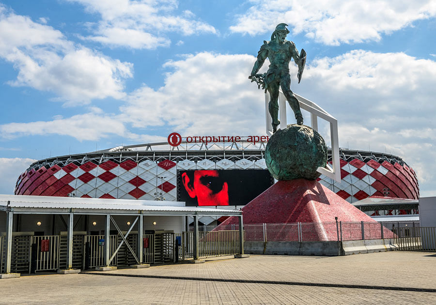 A view of the Spartak Stadium in Moscow. The 45,000-seater stadium will host four group matches and a round of 16 game of   the 2018 FIFA World Cup. Source: Mladen ANTONOV / AFP