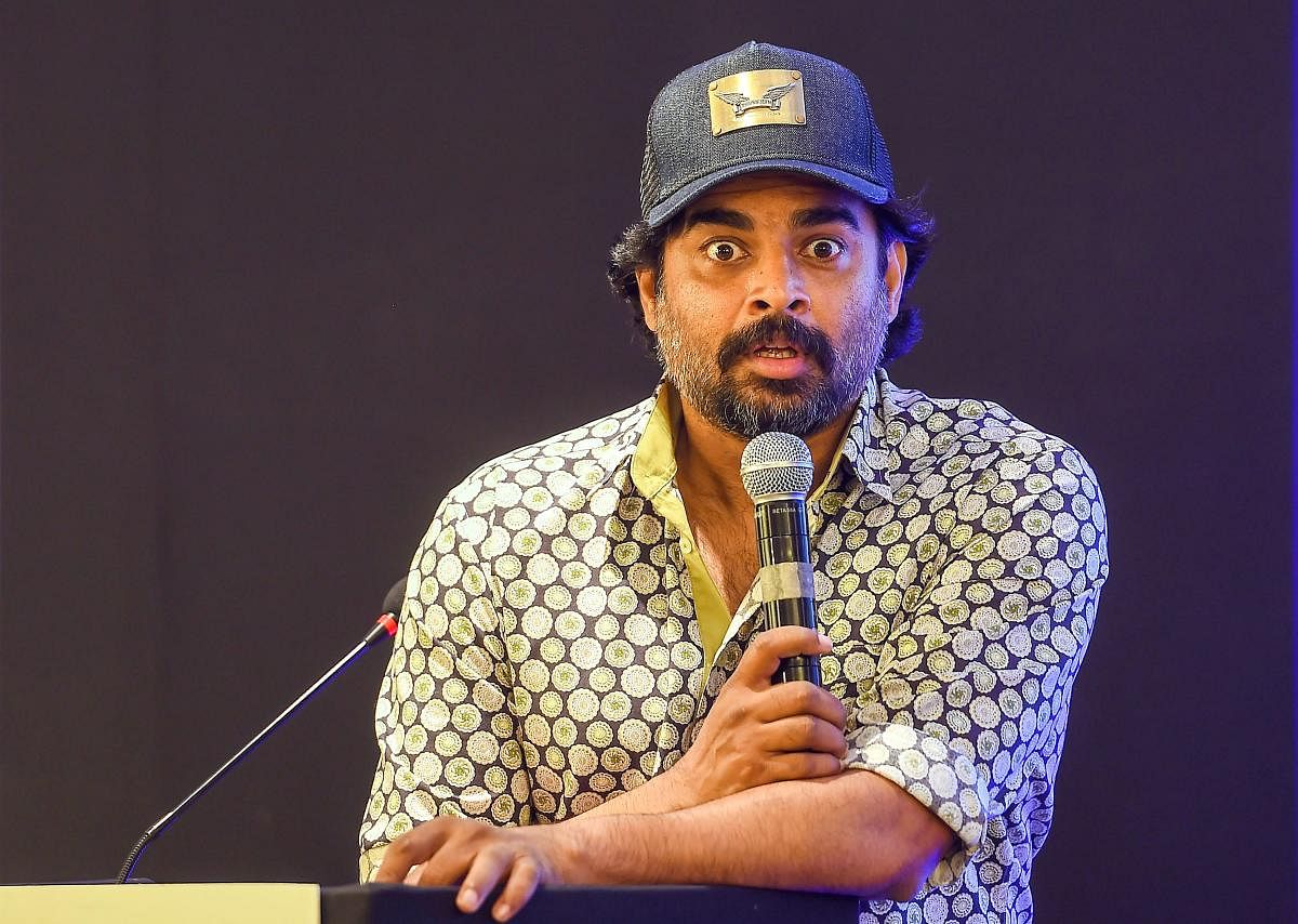 Actor R Madhavan speaks during a meet and greet event, in Bengaluru on Friday, June 22, 2018. PTI