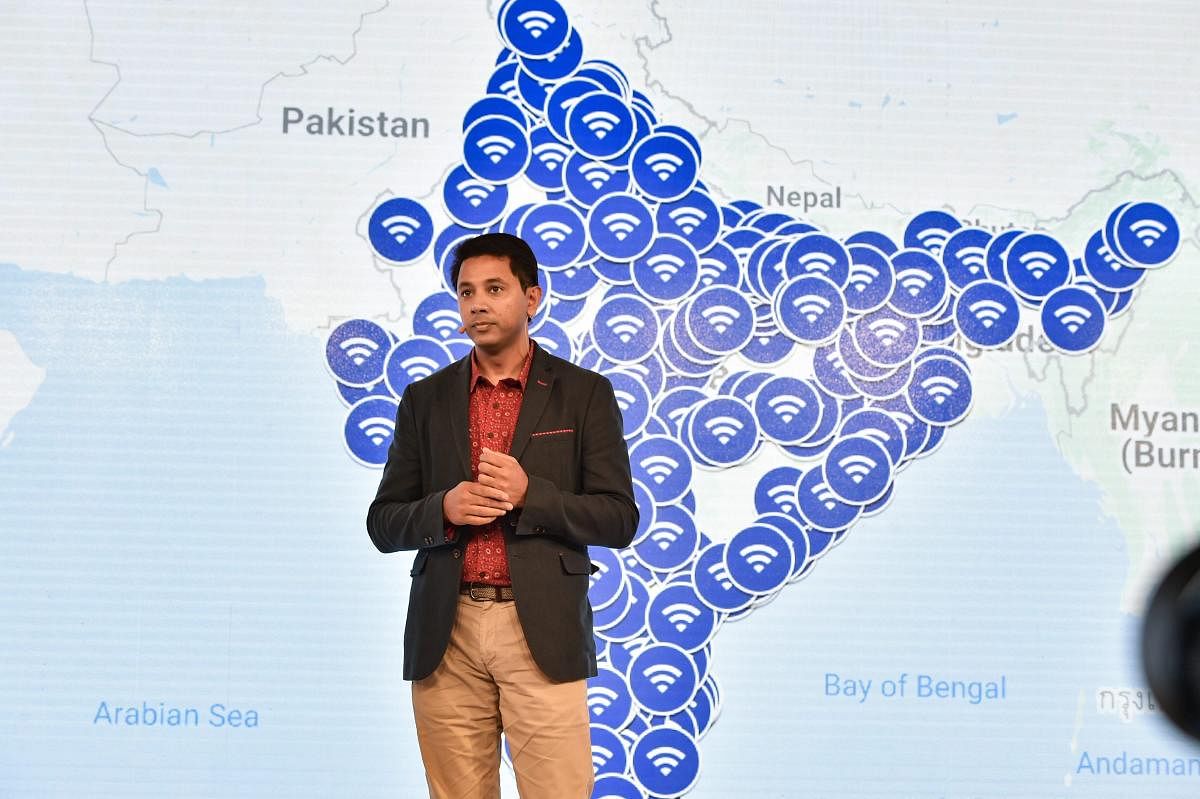 Caesar Sengupta, Vice President of Product Management at Google, speaks at the fourth edition of Google for India event, in New Delhi on Tuesday, Aug. 28, 2018. PTI