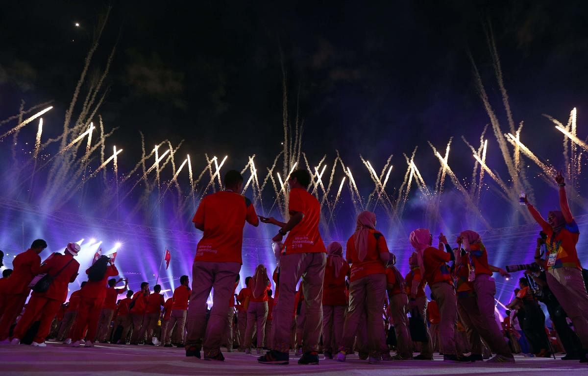 Closing ceremony of 2018 Asian Games at GBK Main Stadium, Jakarta, Indonesia. Reuters
