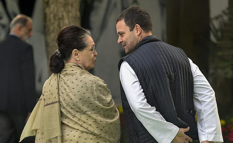 Former Congress President Sonia Gandhi and Congress President Rahul Gandhi leave after attending a prayer meeting at the memorial of former prime minister Indira Gandhi on her 34th death anniversary at Indira Gandhi Memorial, in New Delhi, Wednesday, Oct 31, 2018. (PTI Photo/Kamal Singh)