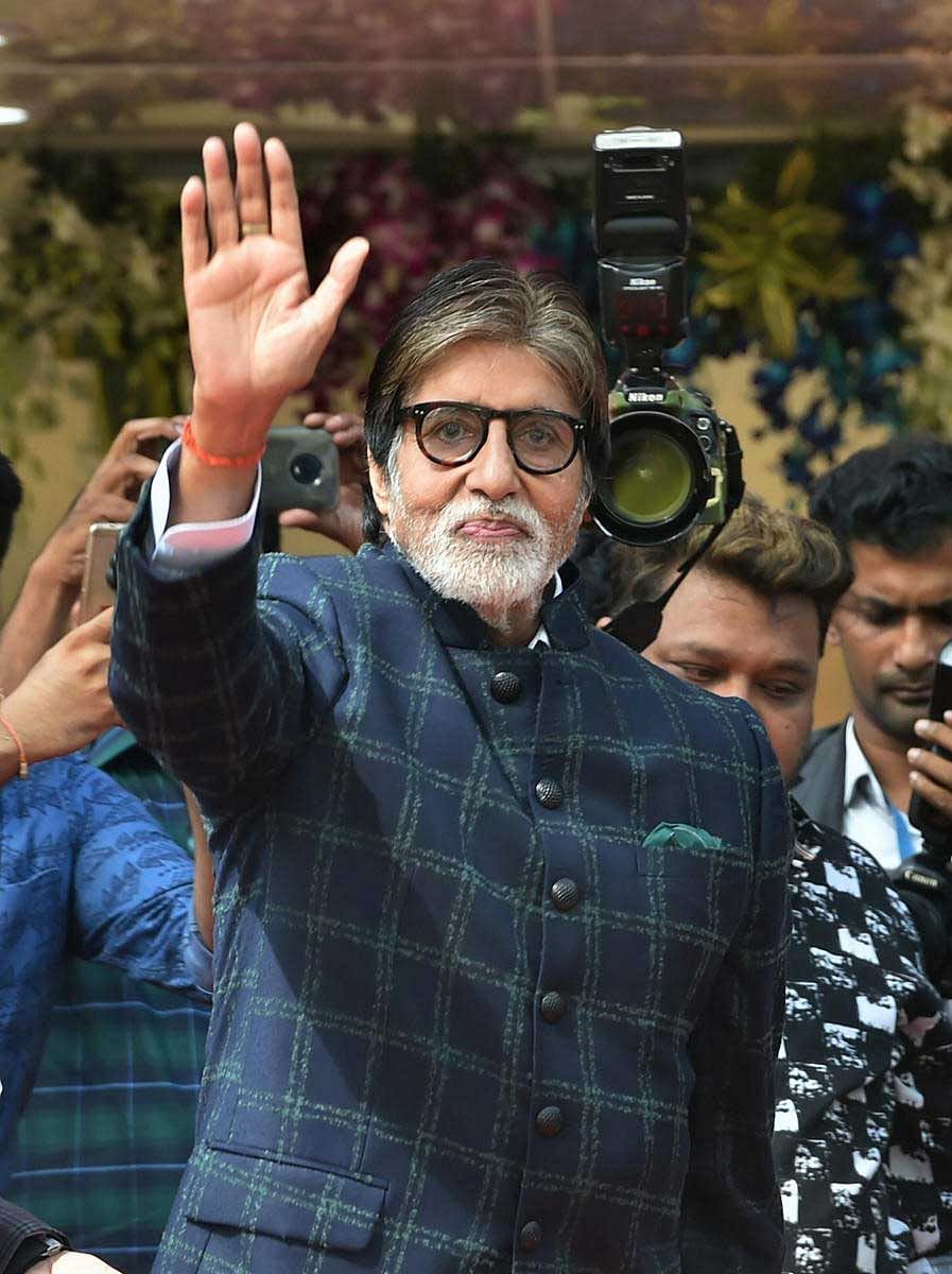Bollywood superstar Amitabh Bachchan at the launch of Kalyan Jewellers showroom at Andheri in Mumbai, Saturday, Nov. 3, 2018. PTI Photo