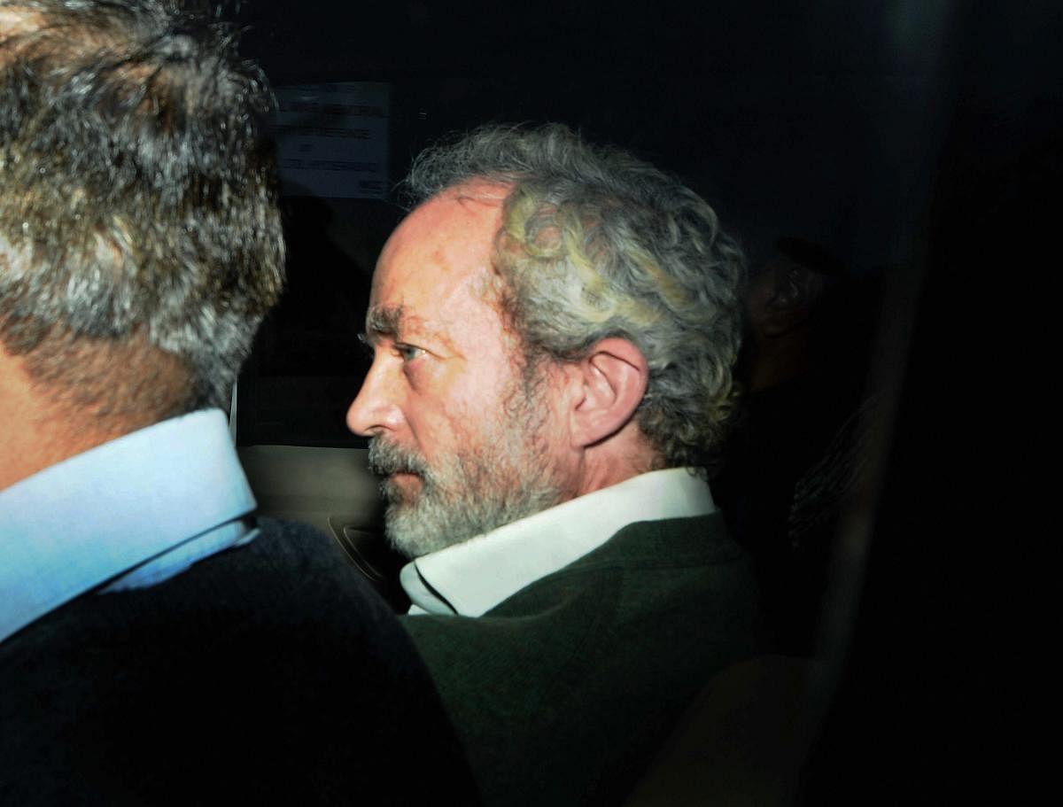 Christian Michel, the alleged middleman in the multi-crore AgustaWestland chopper deal, being produced at a CBI court in Patiala House Court in New Delhi. PTI photo
