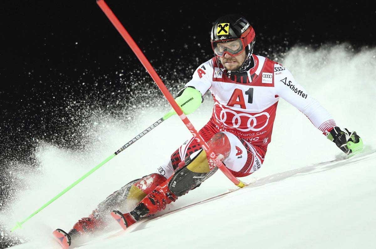 Austria's Marcel Hirscher competes in an alpine ski, men's World Cup slalom in Schladming, Austria, Tuesday, Jan. 29, 2019. AP/PTI