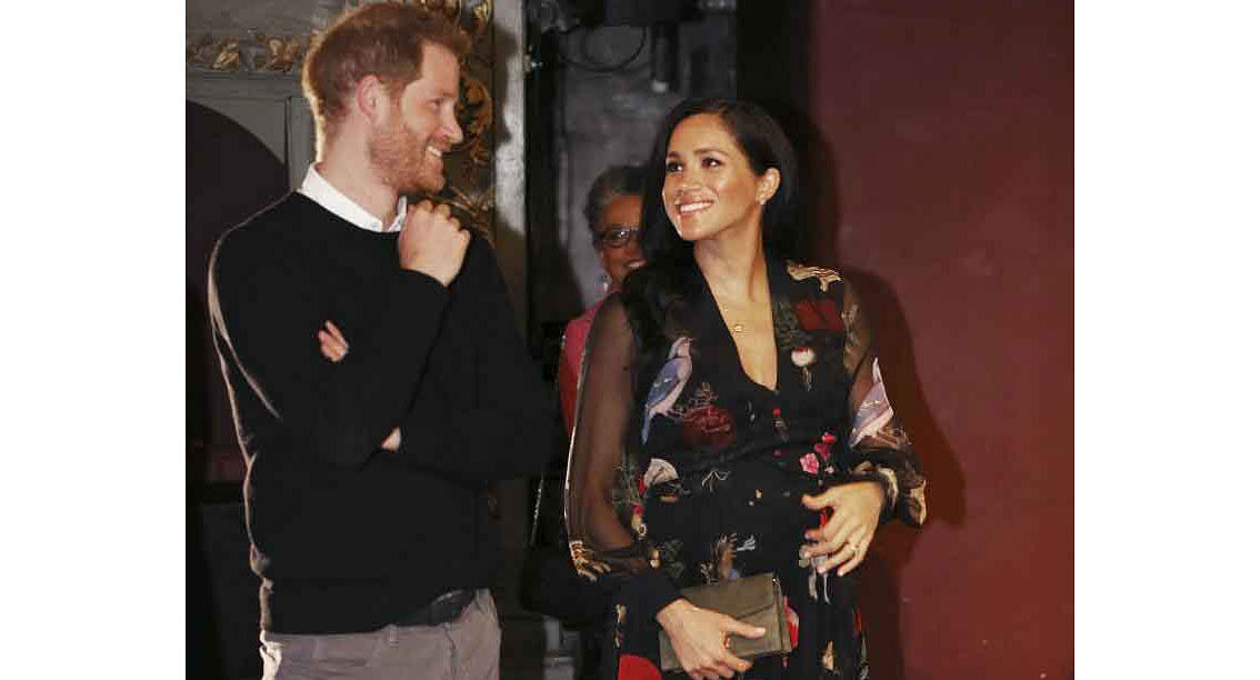 Britain's Prince Harry and Meghan, Duchess of Sussex during a visit to the Old Vic Theatre in Bristol, England, Friday, Feb. 1, 2019. Credit: AP/PTI