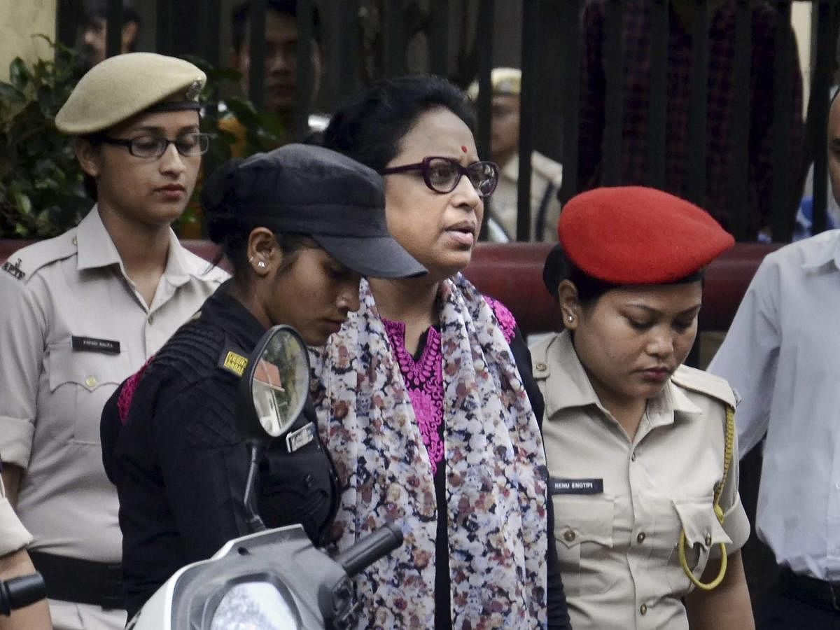 Guwahati: Jahnabi Saikia, Assamese female actress accused in the 15th May Guwahati grenade blast case being produced before the CJM Court, in Guwahati, Friday, May 17, 2019. PTI