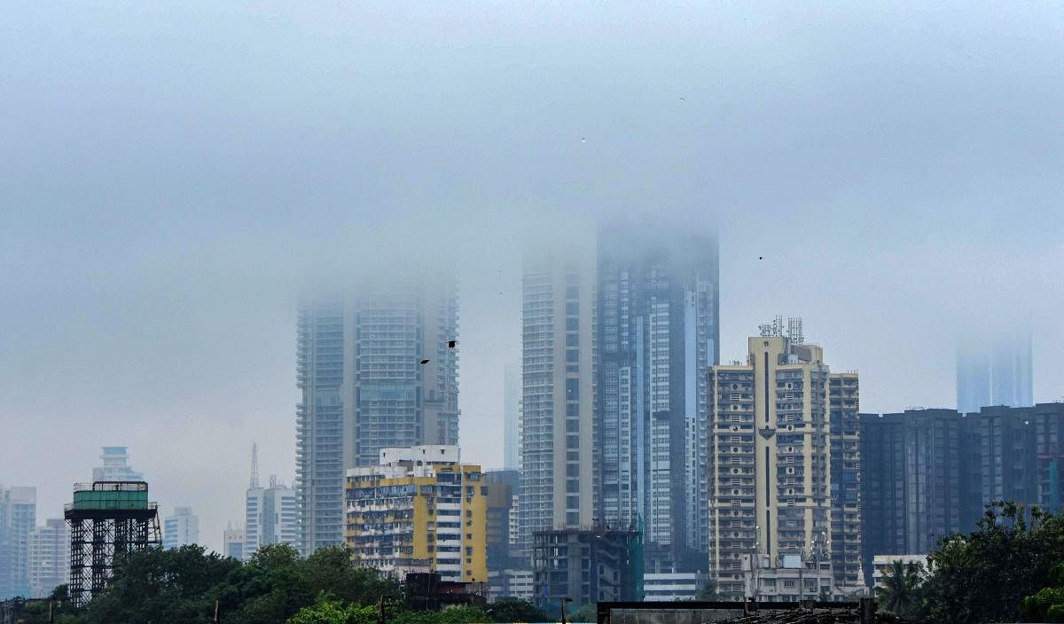 Clouds hover over the sky on a rainy day, at Wadala, in Mumbai. (PTI Photo)