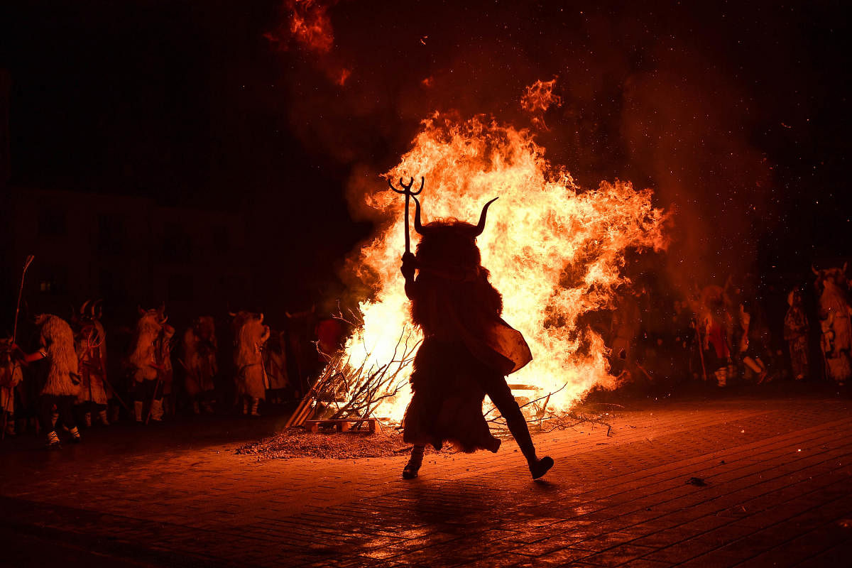 ''Momotxorros'' take part in the carnival, in Alsasua, northern Spain. (AP Photo)