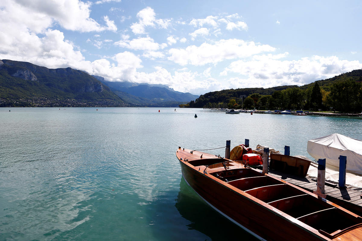 A view shows the Lake Annecy, France, September 30, 2019. Picture taken September 30, 2019. (Photo by REUTERS)