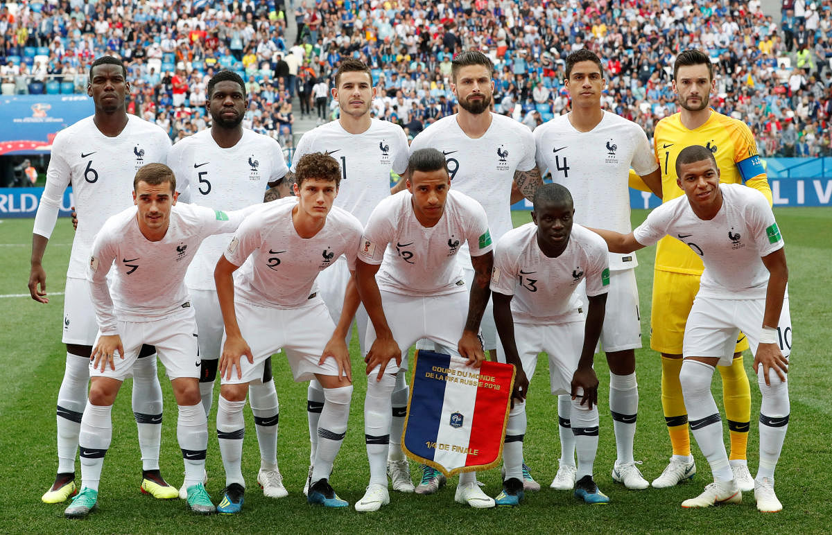 France team group before the match Reuters Photo