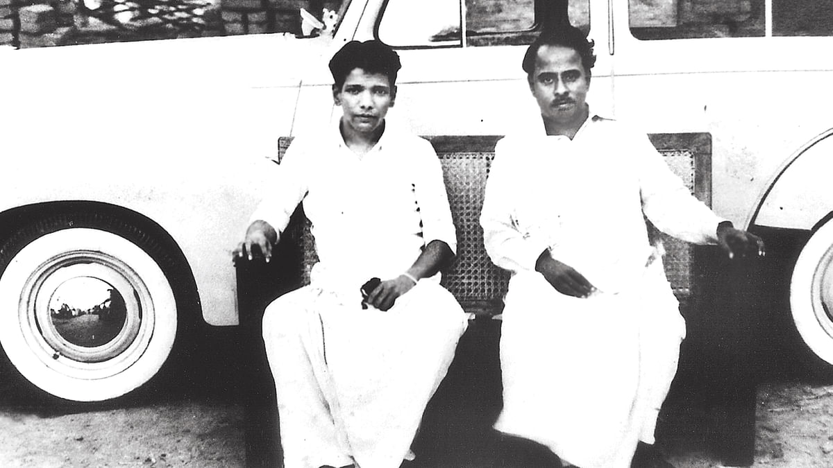 M Karunanidhi with his mentor C N Annadurai, founder of the DMK.